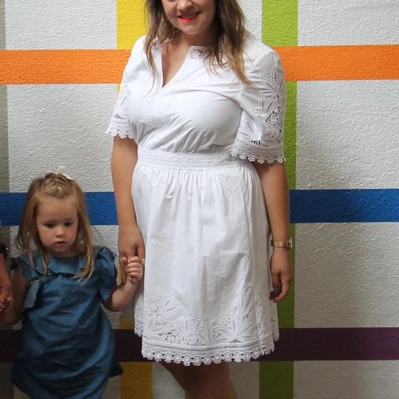 Tory Burch Larissa Lace Dress in White